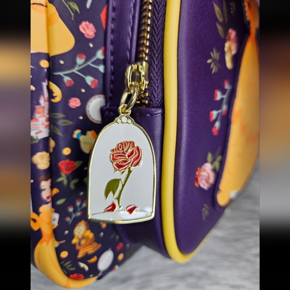 Loungefly Disney Belle Enchanted Beauty mini Backpack - Picture 4 of 7